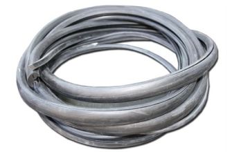 Panel van conversion side window seal with black insert