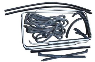 Complete cab door seal kit for both doors with opening 1/4 lights