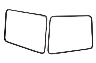 German quality safari front screen glass & seals for C&C made frames Pair 