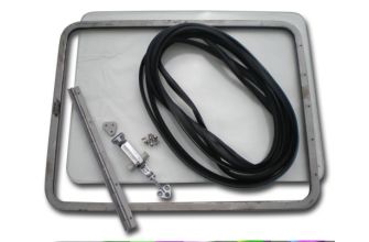 Side pop out window seal kit with anodised frame