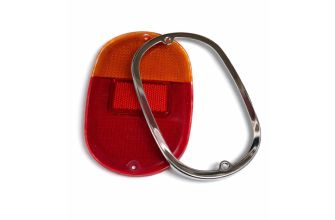 German quality orange & red OEM logo rear lens with chromed stainless trim Bus
